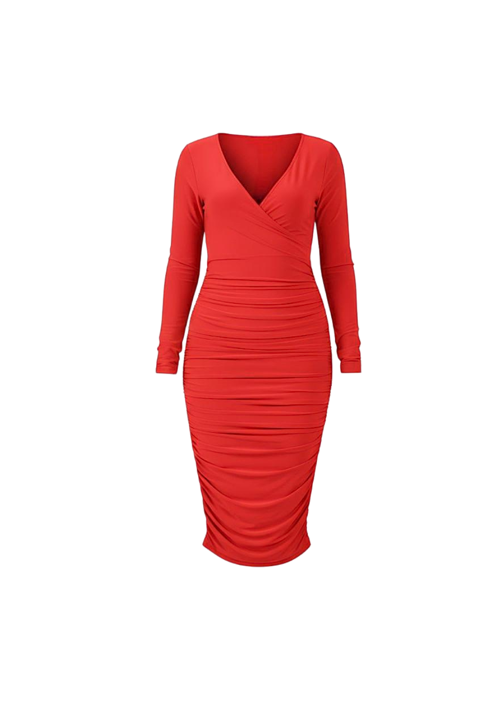 strapless open back dress Red Slinky Off The Shoulder Wrap Dress – AX Paris main image 1
