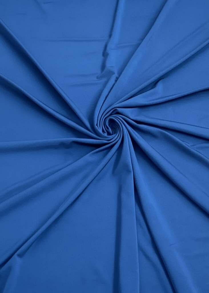 Royal Blue One Shoulder Ruched Rhinestone Trim Mini Dress