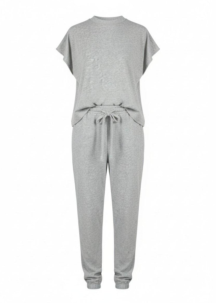 Short Sleeve Soft Cotton-Blend Boxy Co-Ord Set
