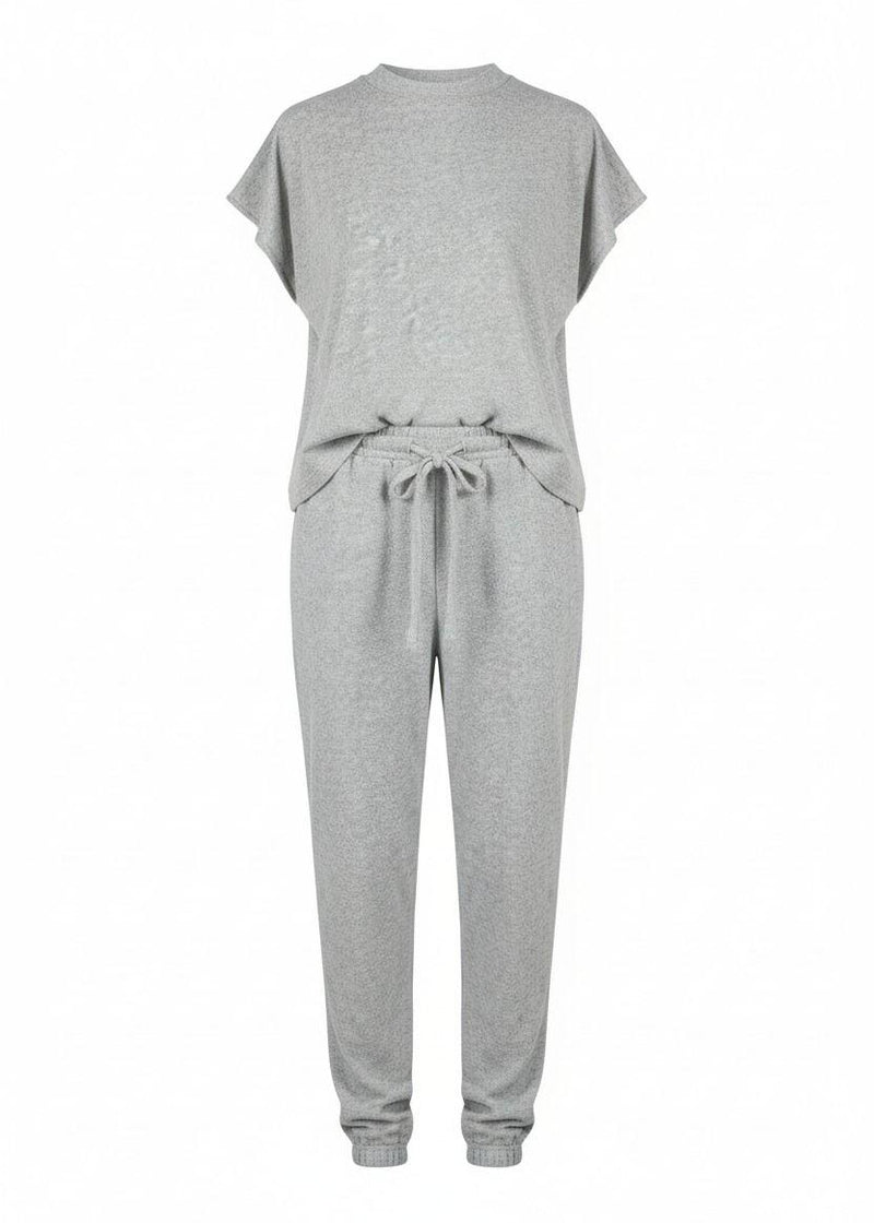 Short Sleeve Soft Cotton-Blend Boxy Co-Ord Set