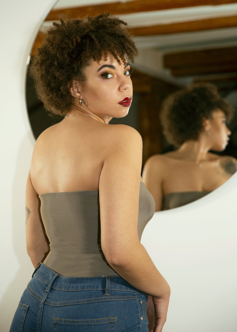 Bandeau Corset Bodysuit - Tops - Avinci