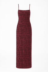 Thin Adjustable Straps Jacquard Bodycon Formal Evening Maxi Dress