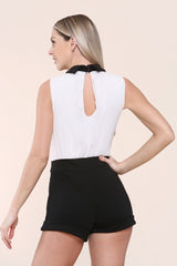 Women's Monochrome Chic: Casual/Party Wear - Jumpsuits & Rompers - Avinci