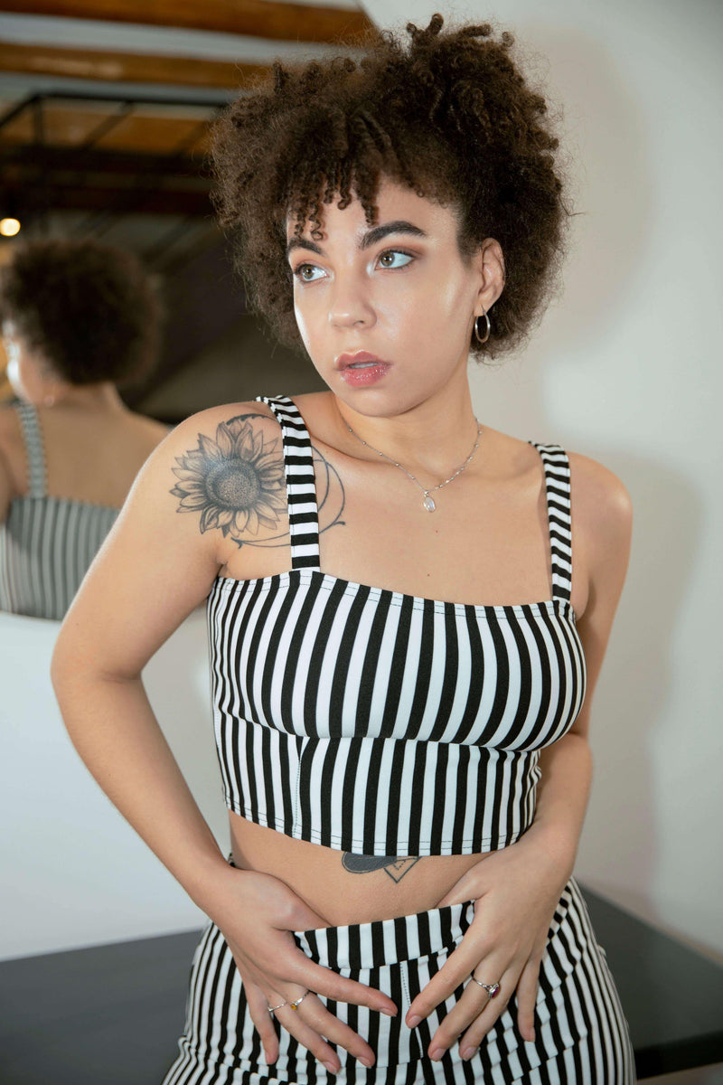 Shape Crop Top and Wide Leg Trousers Co-ord Set - Co-ords - Avinci