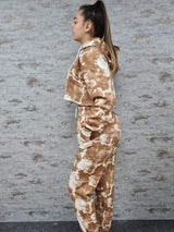 Oversized Tie Dye Cropped Sweatshirt & Joggers Co Ord Set