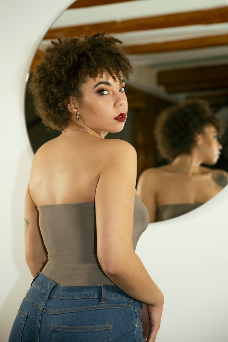 Bandeau Corset Bodysuit - Tops - Avinci