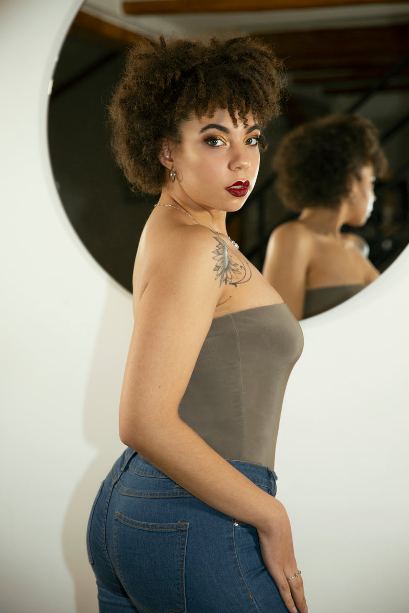 Bandeau Corset Bodysuit - Tops - Avinci
