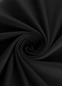 Black Embellished Deep V Flare Dress – Luxe Midi Edition