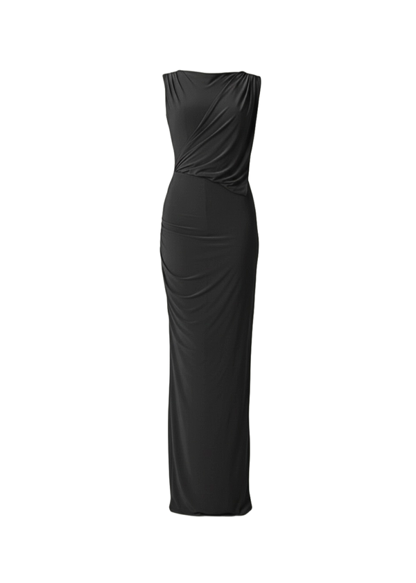 Avinci | Black Draped Formal Occasions Maxi Dress Avinci | Black Draped Formal Occasions Maxi Dress