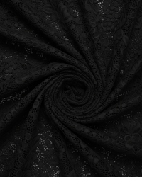 Black Floral Bodycon Lace Off-Shoulder Maxi Dress