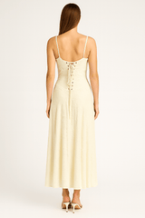 A-Line Jacquard Thin Adjustable Straps Maxi Dress