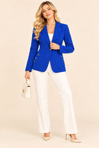 Cobalt Blue Tailored Single Button Detail Blazer