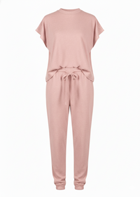 Short Sleeve Soft Cotton-Blend Boxy Co-Ord Set