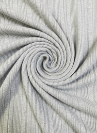 Grey Off-Shoulder Melange Brush Knitted Co-ord Set