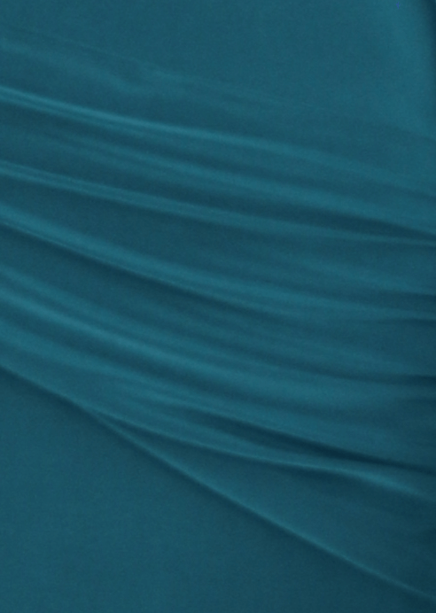 Side Ruching Bodycon Full-Sleeve Jersey Evening Gown