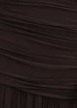 One Shoulder Draping Detailed Side Cut Out Maxi Dress