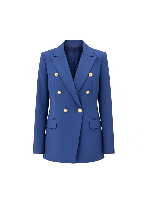 Royal Blue Double Breasted Women's Blazer