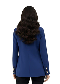 Royal Blue Double Breasted Women's Blazer