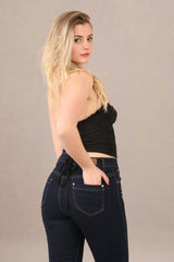 Avinci Noir Corset & Slim Jean Combo