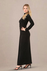 Avinci Black Slinky Extreme Cross Back Maxi Dress with Trim Detail - Maxi Dress - Avinci