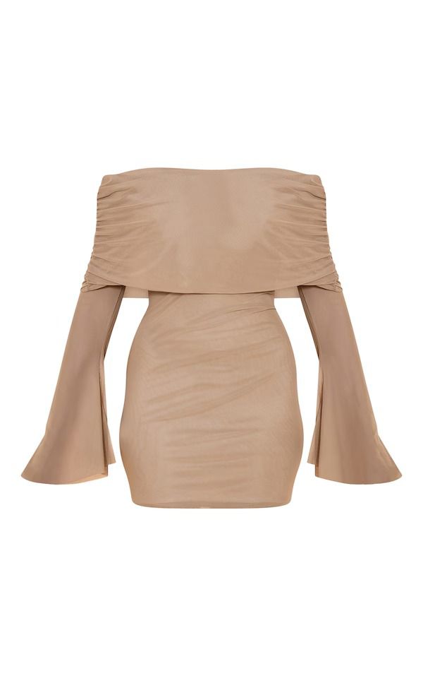 Long Sleeve Figure Hugging Off Shoulder