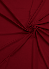 Wine Side Ruching Bodycon Full-Sleeve Jersey Evening Gown