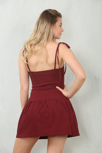 Avinci Adorable Wine-Colored Strappy Mini Dress - Mini Dress - Avinci
