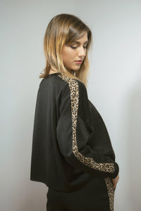 Leopard Stripe Loungewear Set - Loungewear - Avinci