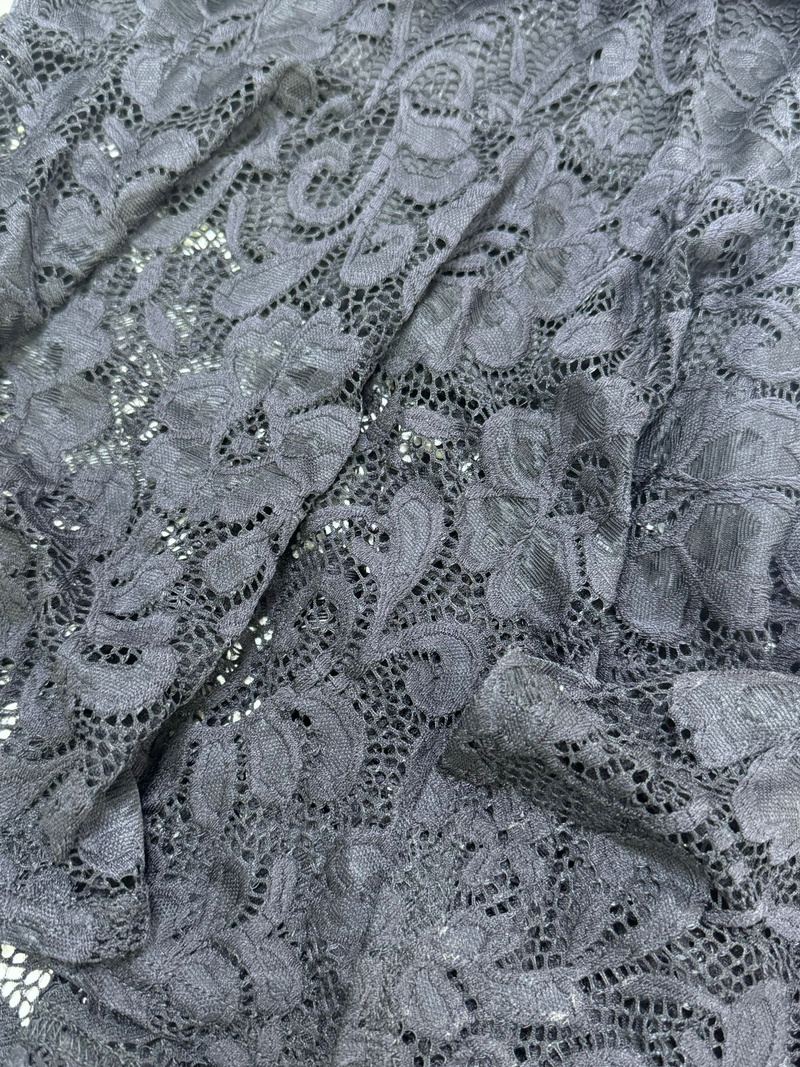 Fishtail style hem off shoulder slim fit lace midi dress, elegant feminine cocktail dress with lace fabric details