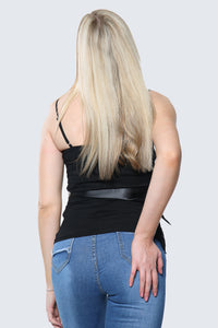 Lacy Spaghetti Strap Embroidery Corset Detail Top - Tops - Avinci