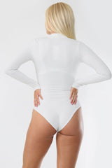 Hook and Eye Long Sleeve Bodysuit - Tops - Avinci