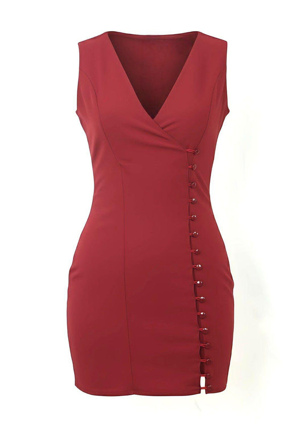 Nutmeg Fitted Stretch Bodycon Wrap Dress