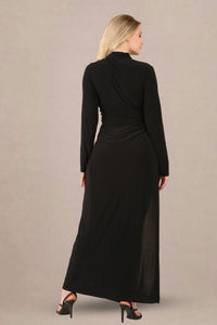 Avinci Black Slinky Extreme Cross Back Maxi Dress with Trim Detail - Maxi Dress - Avinci