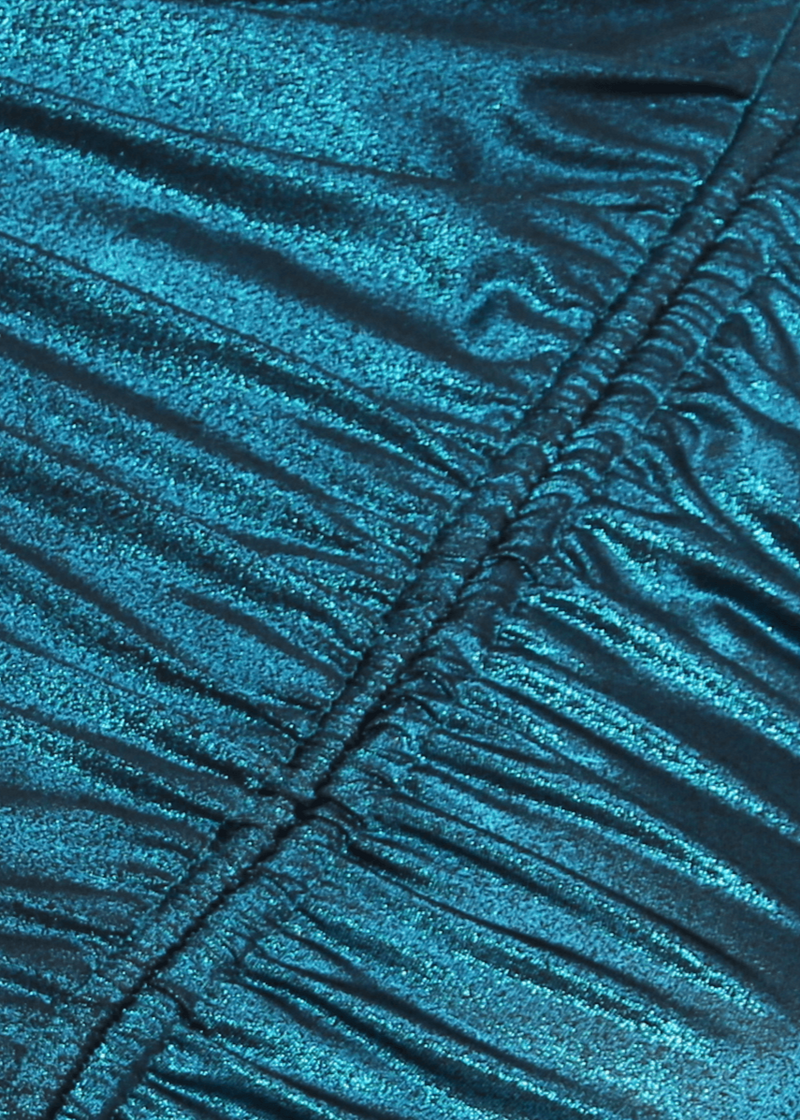 Venechia foil bodycon fit long sleeve maxi dress, shiny fitted evening gown fabric detail