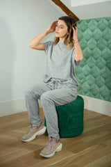 Short Sleeve Boxy Lounge Set - Loungewear - Avinci