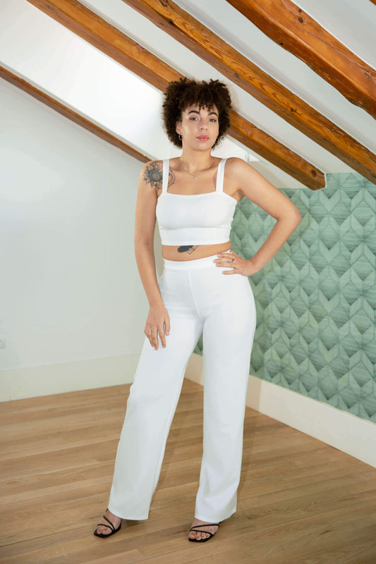 Shape Crop Top and Wide Leg Trousers Co-ord Set