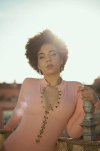 Hook and Eye Long Sleeve Bodysuit - Tops - Avinci