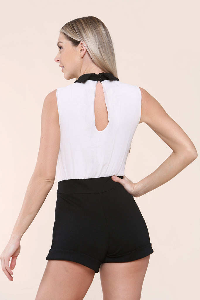 Women's Monochrome Chic: Casual/Party Wear - Jumpsuits & Rompers - Avinci