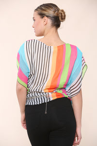 Multicolor Chiffon Partywear: Effortless Style - Tops - Avinci