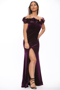 Off Shoulder Ruched Ruffles Maxi Dress - Maxi Dress - Avinci