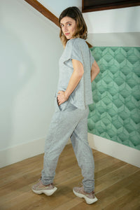 Short Sleeve Boxy Lounge Set - Loungewear - Avinci